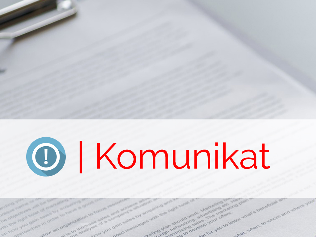 Komunikat dot. funkcjonowania jednostek organizacyjnych GMCP Odolanów